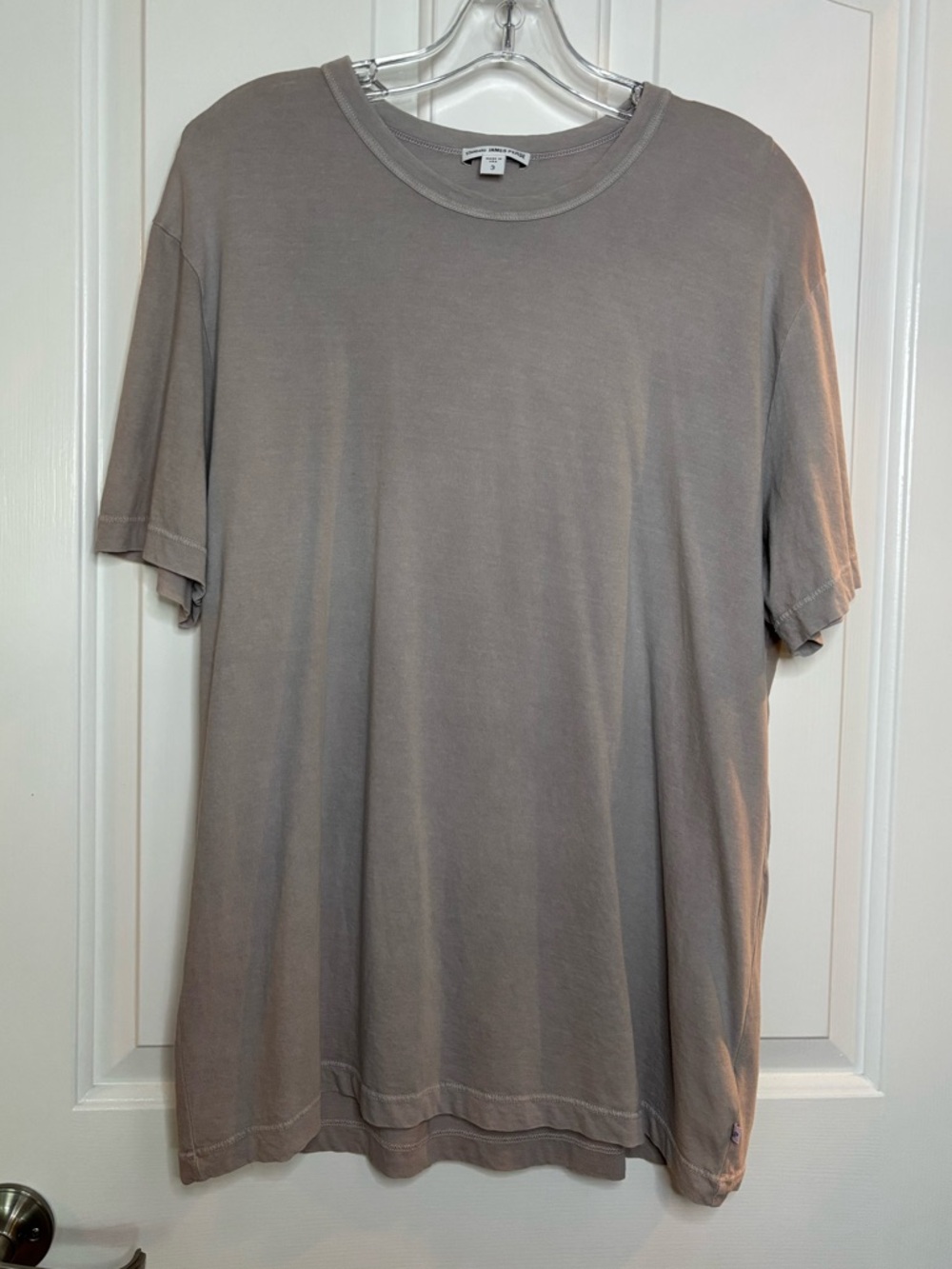 EUC JAMES PERSE Classic Crew Neck Men’s T-Shirt in dove grey size L